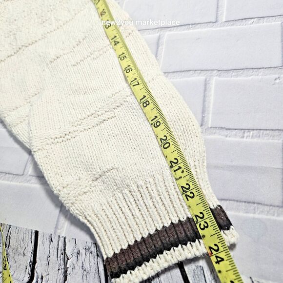 Vintage 90s Bald Eagle Chunky Knit Made N USA XXL Sweater Traverse Bay woolen co - Picture 10 of 11